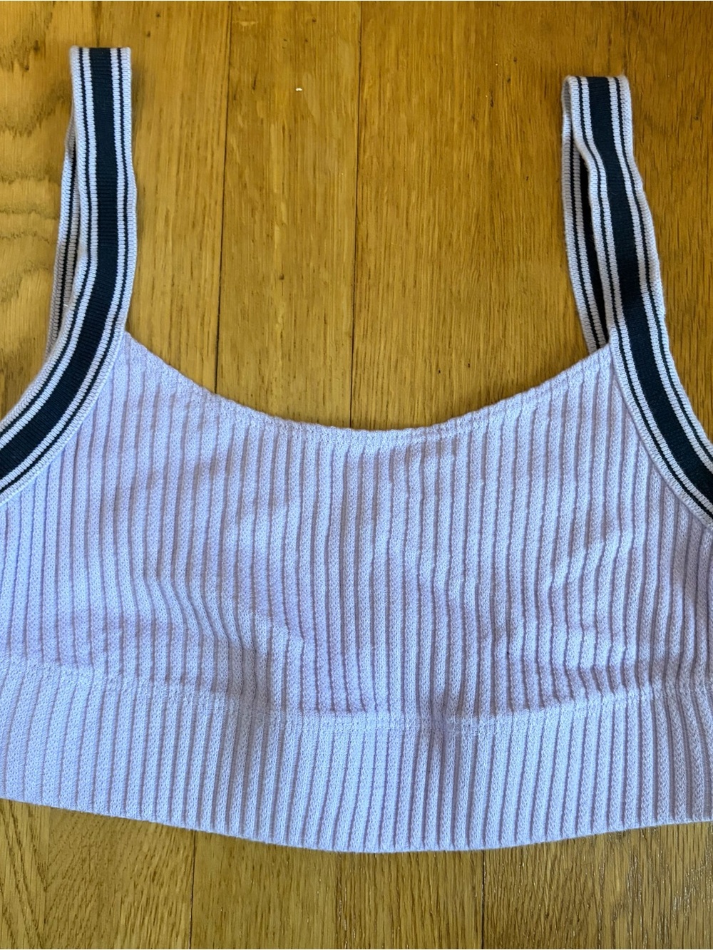 American Apparel Ribbed Bralette in Light Lavender